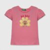 United Colors of Benetton tricou de bumbac pentru copii culoarea roz