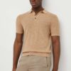 United Colors of Benetton tricou polo din in culoarea maro