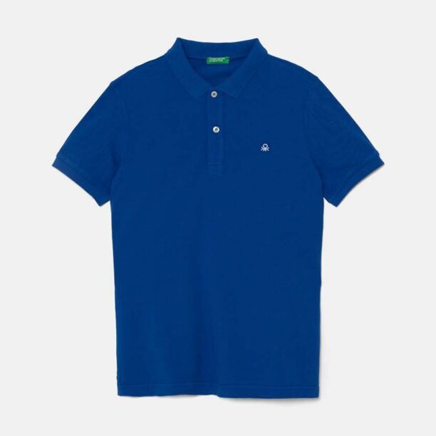 United Colors of Benetton tricouri polo din bumbac pentru copii neted