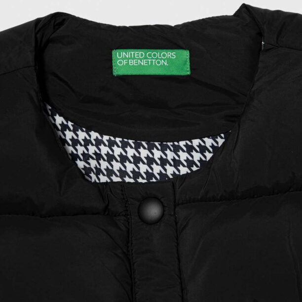 United Colors of Benetton vesta copii culoarea negru preţ