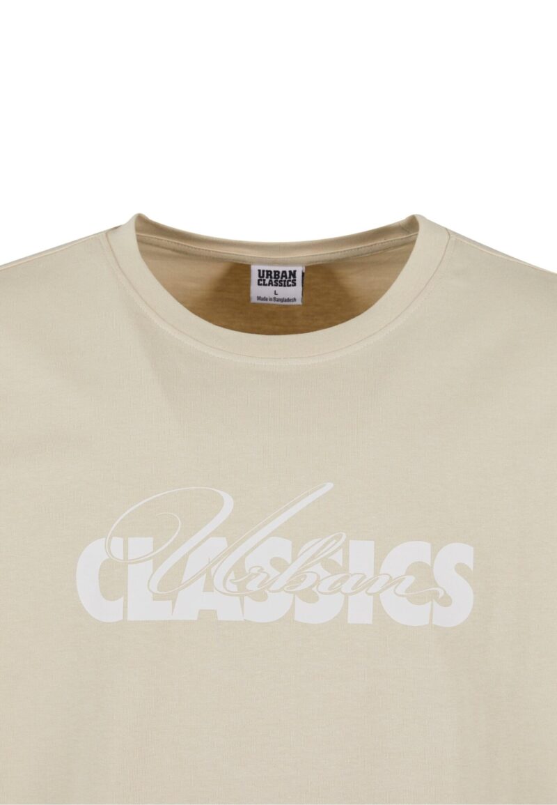 Urban Classics Tricou 'Cursive Bold'  maro cămilă / alb preţ