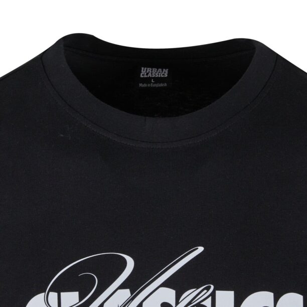 Urban Classics Tricou 'Cursive Bold'  negru / alb preţ