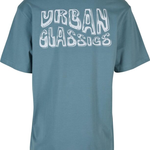 Urban Classics Tricou 'Shiny'  albastru / albastru porumbel / alb