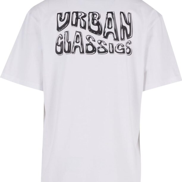 Urban Classics Tricou 'Shiny'  negru / alb