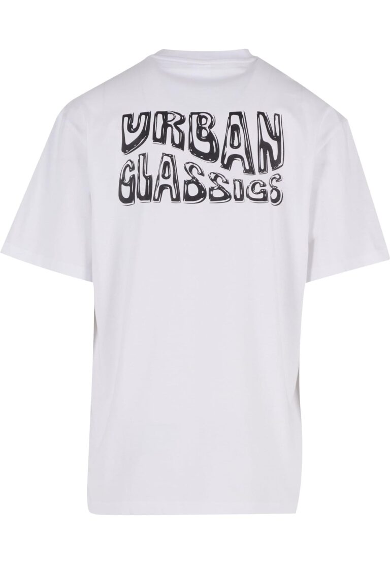 Urban Classics Tricou 'Shiny'  negru / alb