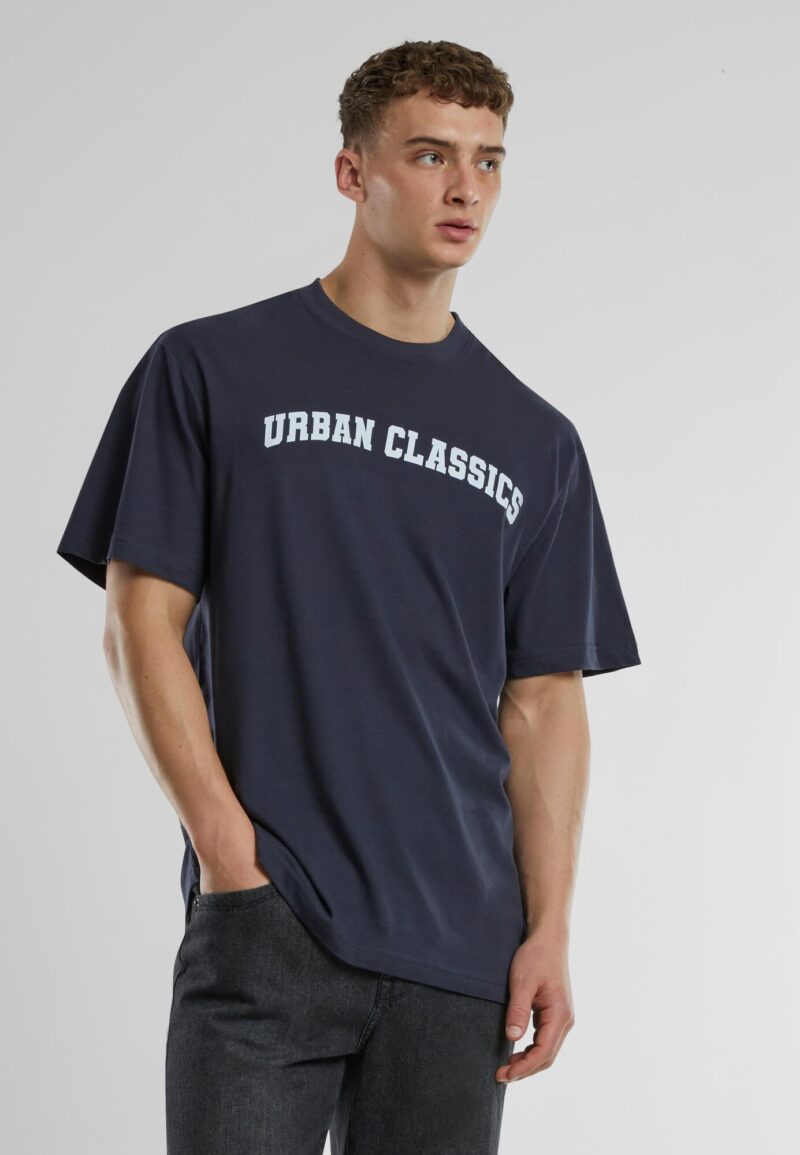 Preţ Urban Classics Tricou  albastru marin / alb