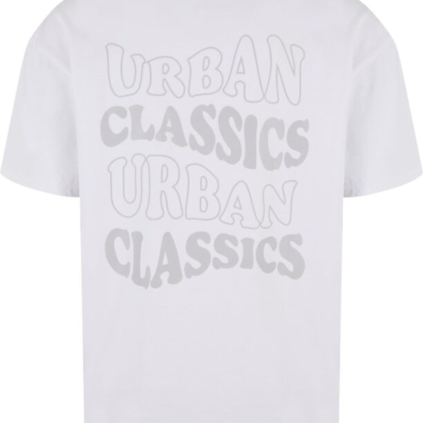 Urban Classics Tricou  gri / alb