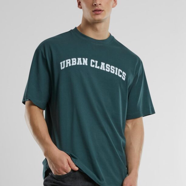 Preţ Urban Classics Tricou  verde închis / alb