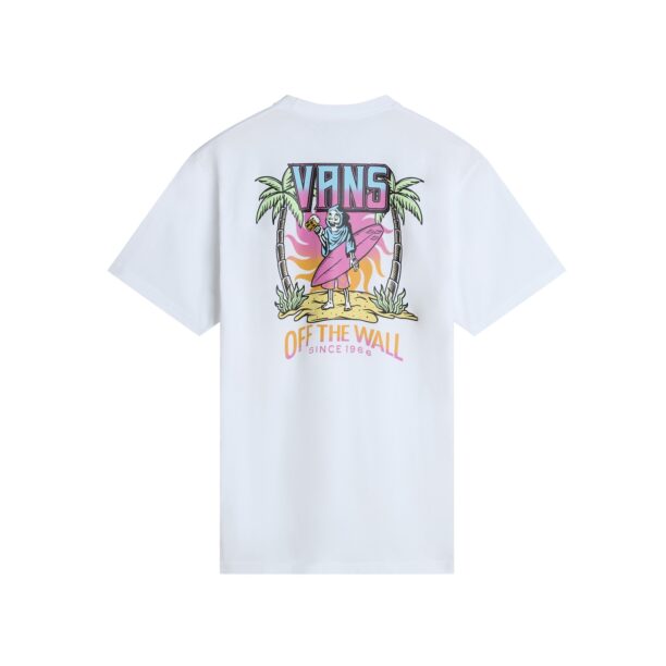 VANS Tricou 'PALM CHEERS CLASSIC'  albastru deschis / verde / portocaliu / fucsia / alb