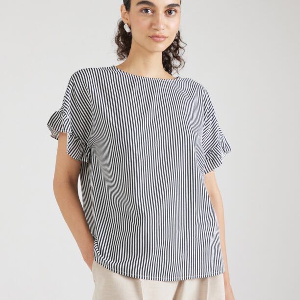 VERO MODA Bluză 'VMBUMPY'  bleumarin / alb