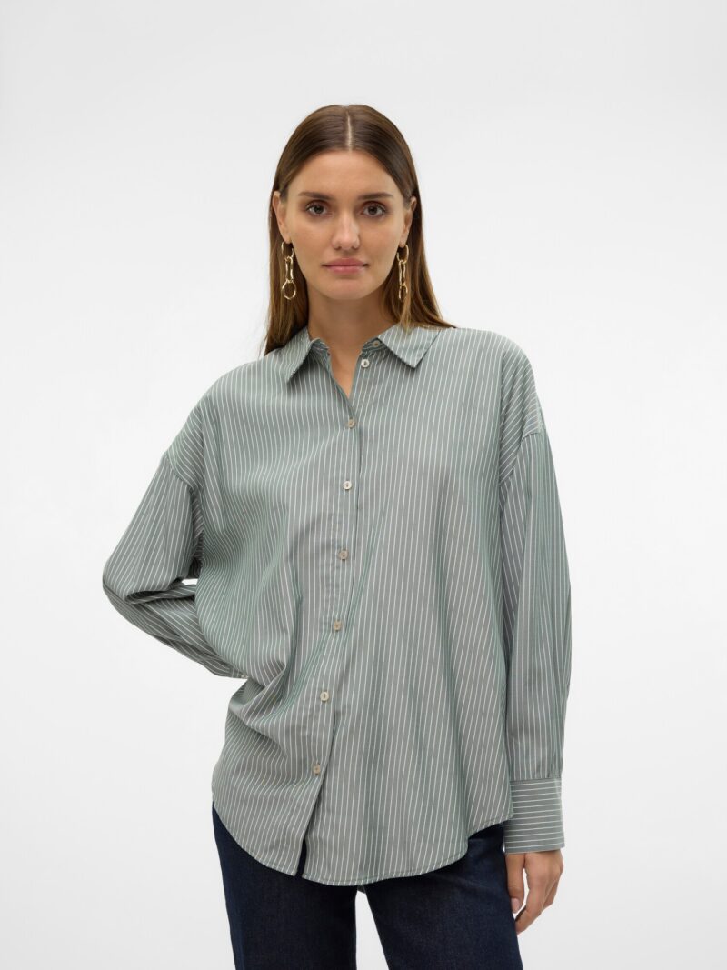 Cumpăra VERO MODA Bluză 'VMNORA'  verde pastel / alb