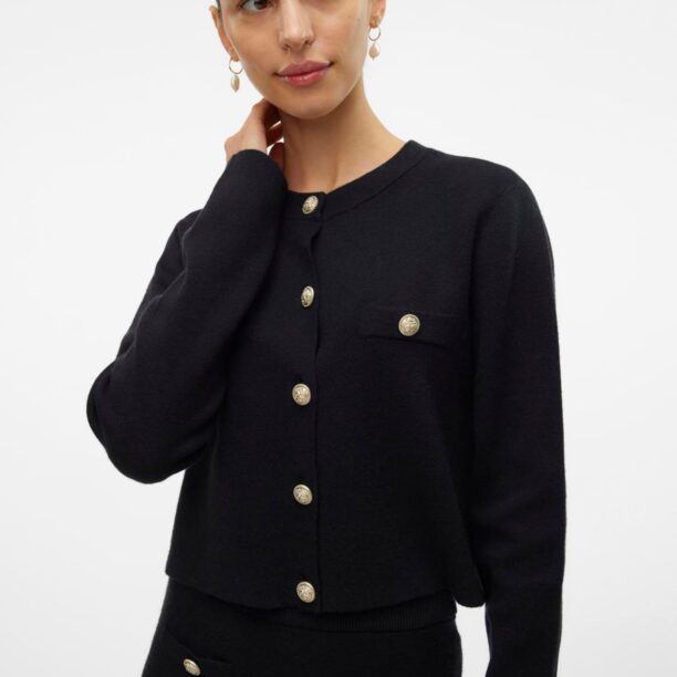 Original VERO MODA Geacă tricotată 'VMSABA'  negru