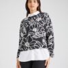 VERO MODA Pulover 'VMNEW FLORA'  negru / alb