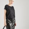 VERO MODA Tricou 'VMLAVA'  negru / argintiu