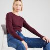 VERO MODA Tricou 'VMLISA'  roșu vin