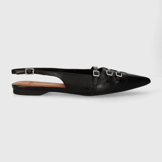 Vagabond Shoemakers balerini de piele HERMINE culoarea negru