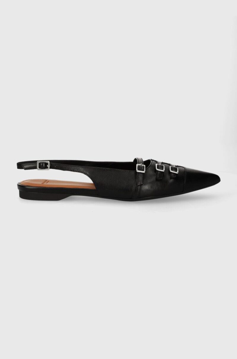 Vagabond Shoemakers balerini de piele HERMINE culoarea negru