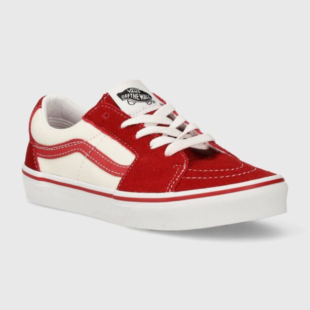 Vans adidasi de piele intoarsa pentru copii JN SK8-Low culoarea rosu