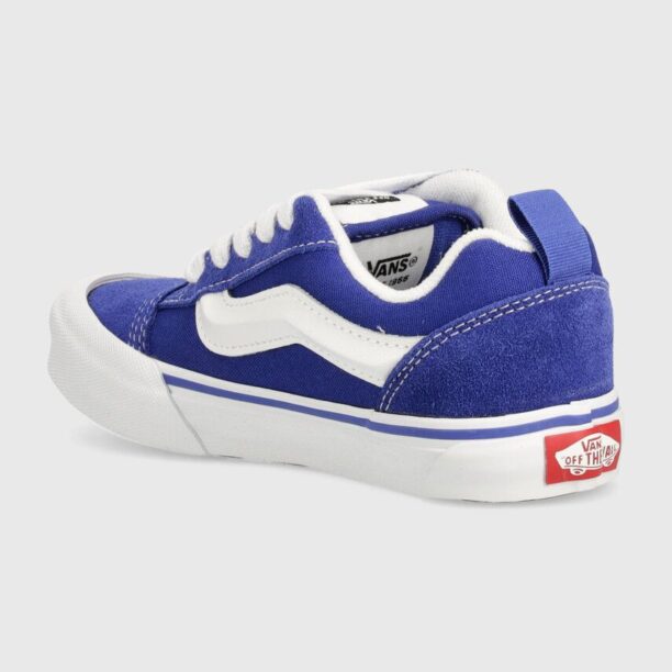 Vans adidasi de piele intoarsa pentru copii Knu Skool culoarea albastru marin preţ