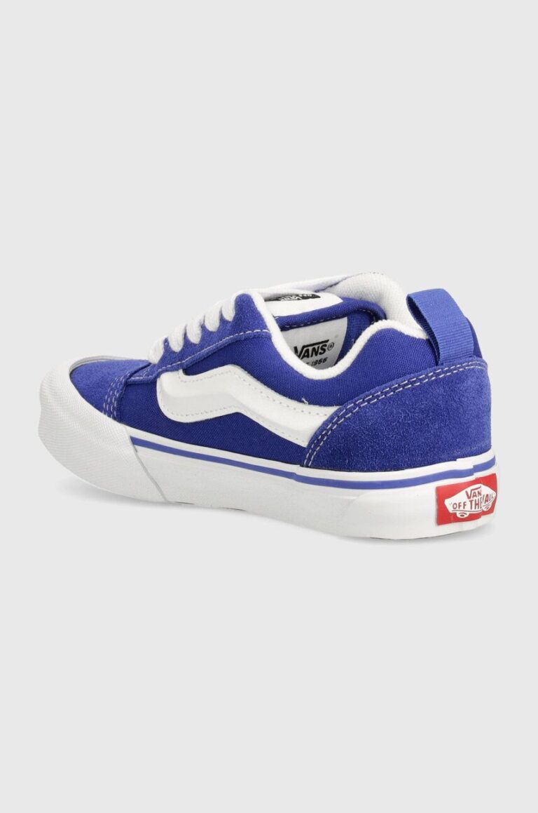 Vans adidasi de piele intoarsa pentru copii Knu Skool culoarea albastru marin preţ