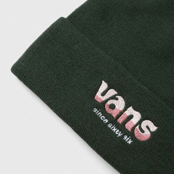 Vans caciula culoarea verde preţ