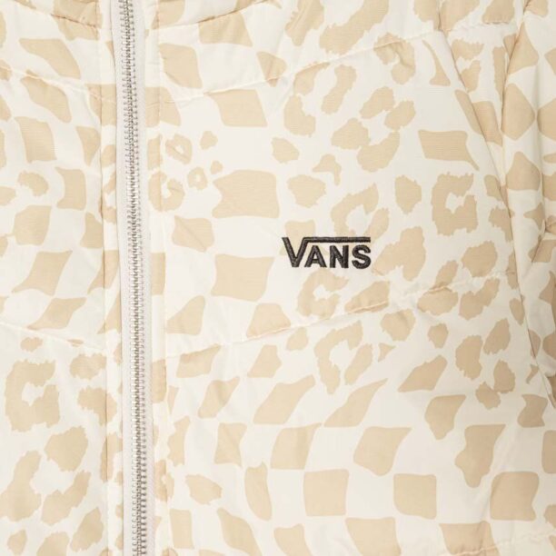 Vans geaca copii VN0A7YVRBSM1 FOUNDRY PUFFER PRINT MT culoarea bej preţ