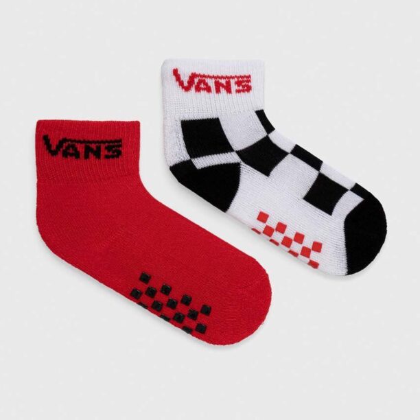 Vans sosete copii VN0A7PTC0PZ1 DROP V CLASSIC SOCK 2-pack culoarea rosu