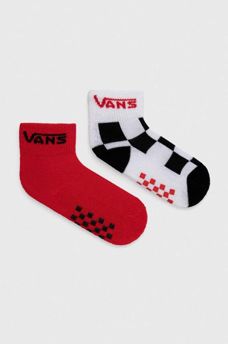 Vans sosete copii VN0A7PTC0PZ1 DROP V CLASSIC SOCK 2-pack culoarea rosu