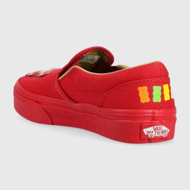 Vans tenisi copii Classic Slip-On HARIBO HARB GOLD culoarea rosu preţ