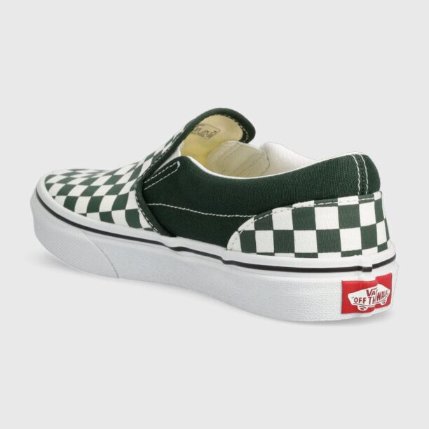 Vans tenisi copii JN Classic Slip-On culoarea verde preţ