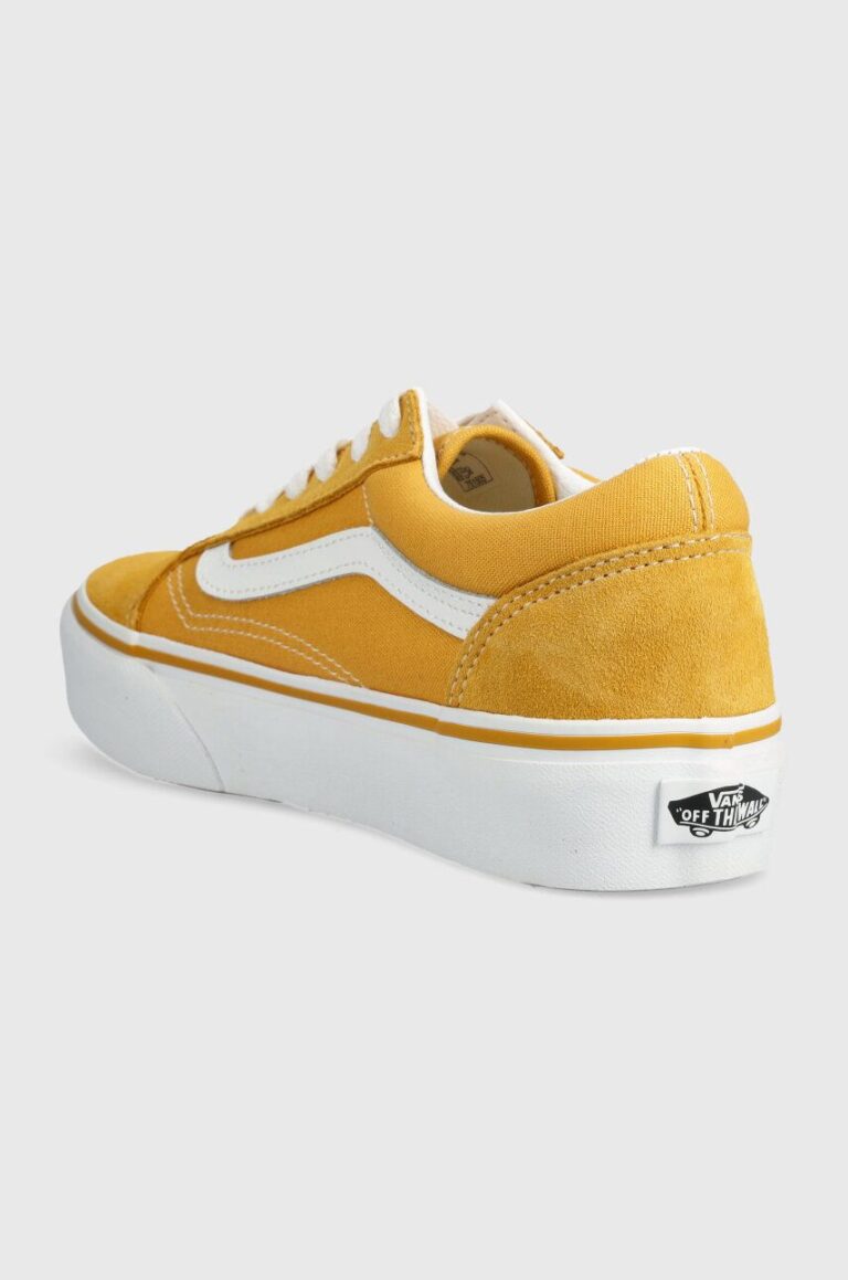 Vans tenisi copii Old Skool Platform culoarea galben preţ