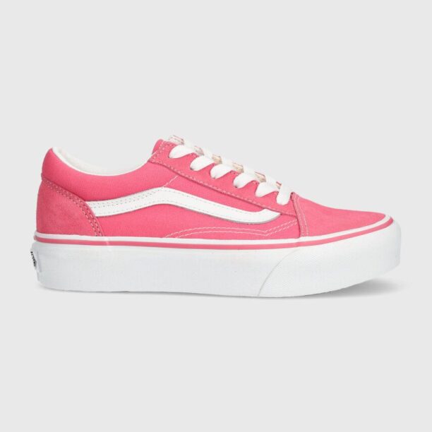 Vans tenisi copii Old Skool Platform culoarea roz