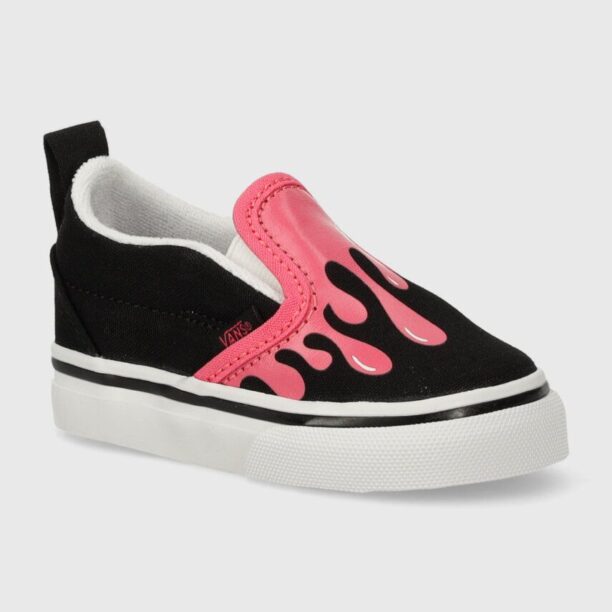 Vans tenisi copii TD Slip-On V culoarea negru