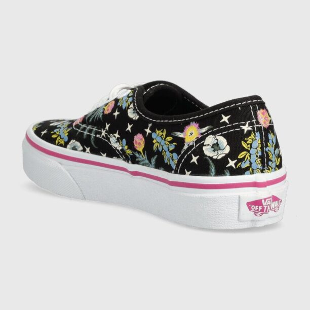 Vans tenisi copii UY Authentic FLRL BLACK culoarea negru preţ