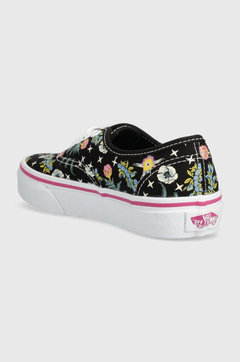 Vans tenisi copii UY Authentic FLRL BLACK culoarea negru preţ