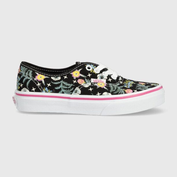 Vans tenisi copii UY Authentic FLRL BLACK culoarea negru