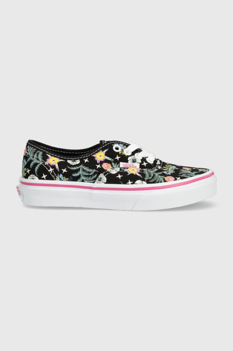 Vans tenisi copii UY Authentic FLRL BLACK culoarea negru