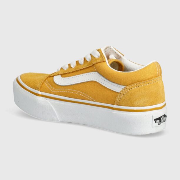 Vans tenisi copii UY Old Skool Platform culoarea galben preţ