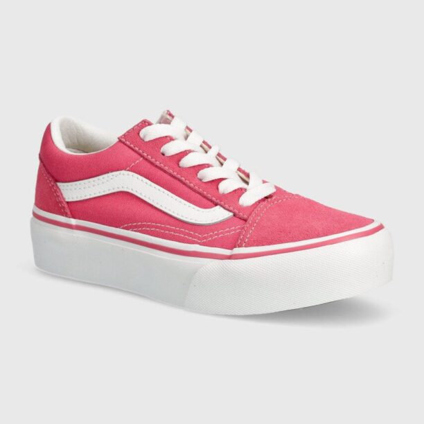 Vans tenisi copii UY Old Skool Platform culoarea roz