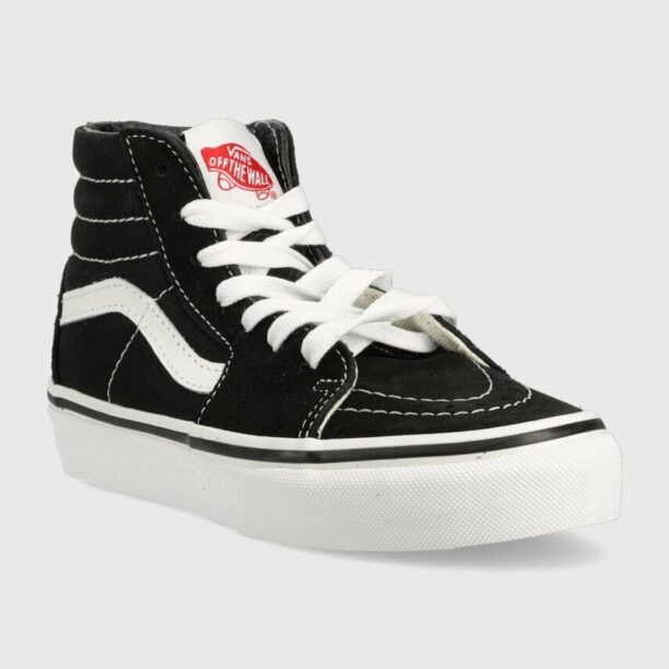 Vans tenisi copii UY SK8 Hi BLACK/TRUE WHIT culoarea negru preţ