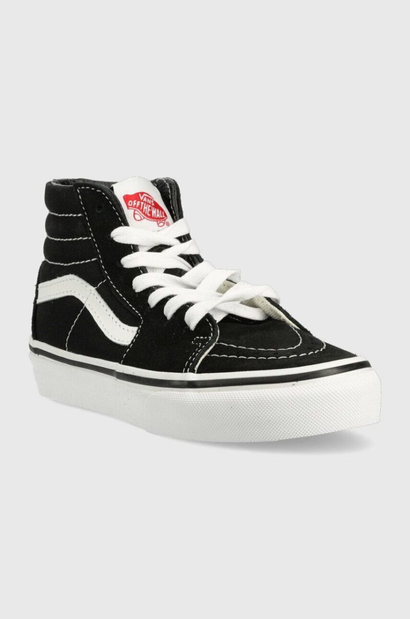 Vans tenisi copii UY SK8 Hi BLACK/TRUE WHIT culoarea negru preţ