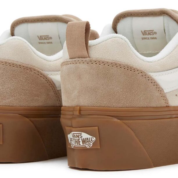 Vans tenisi din piele intoarsa Knu Stack culoarea bej