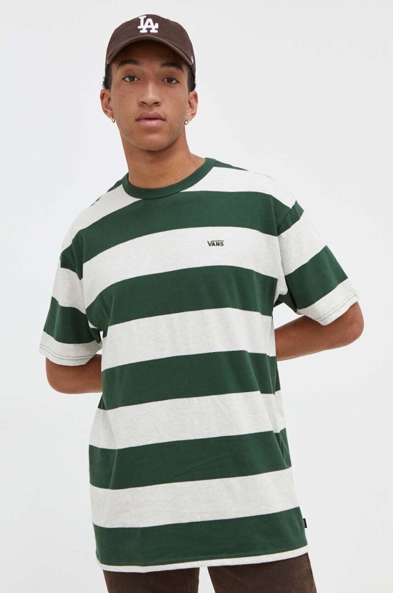 Vans tricou din bumbac culoarea verde