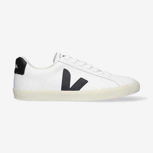 Veja sneakers din piele Leather Esplar Logo culoarea alb