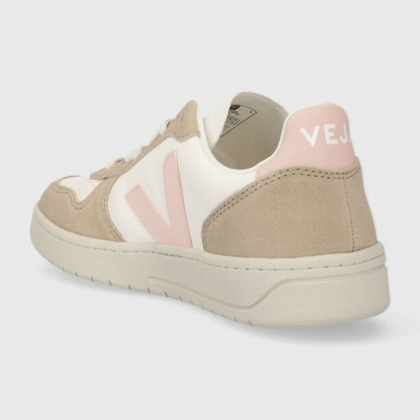 Veja sneakers din piele V-10 culoarea: alb VX0503299 preţ