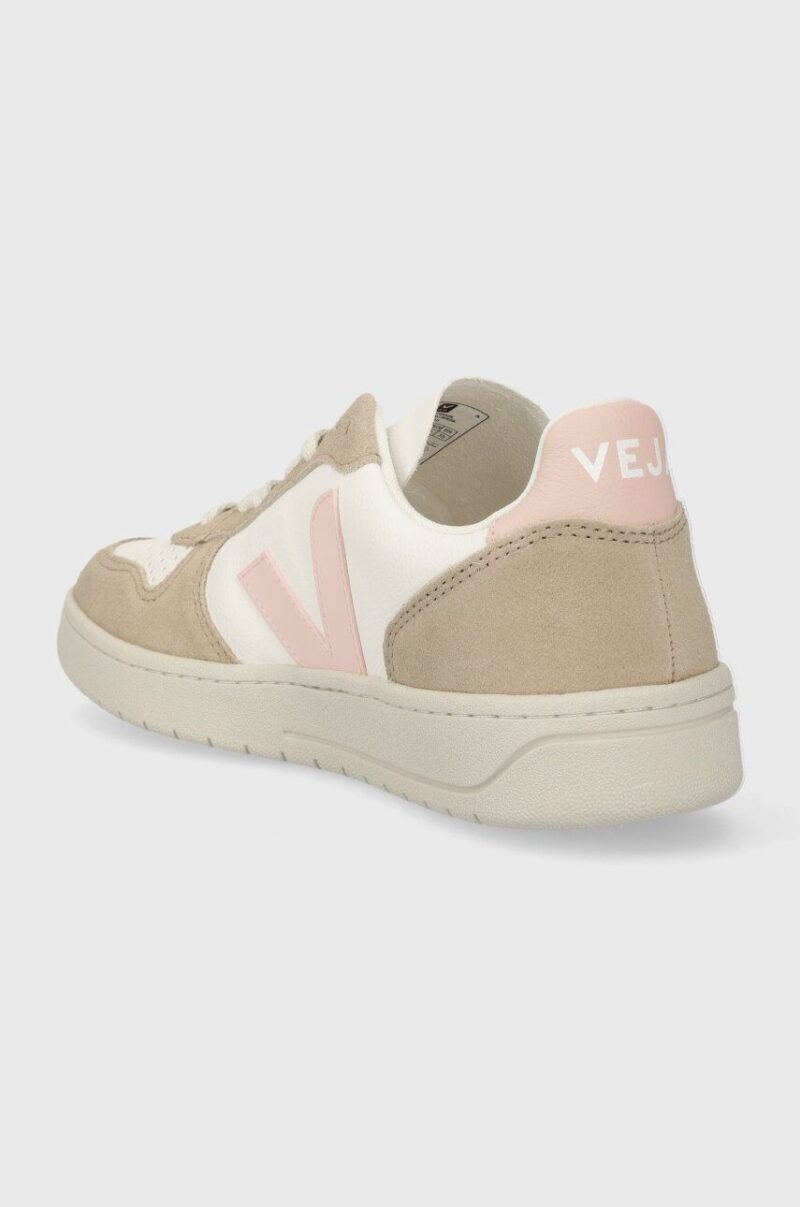 Veja sneakers din piele V-10 culoarea: alb VX0503299 preţ