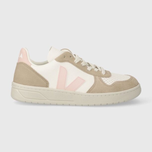 Veja sneakers din piele V-10 culoarea: alb VX0503299