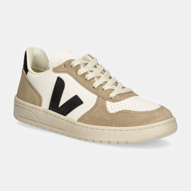 Veja sneakers din piele V-10 culoarea: bej VX0503138