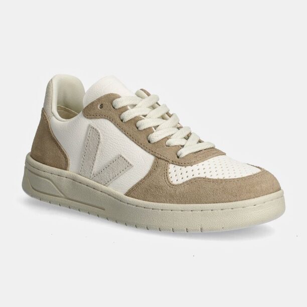 Veja sneakers din piele V-10 culoarea: bej VX0503298