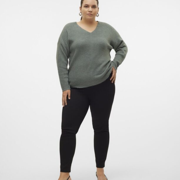 Cumpăra Vero Moda Curve Pulover 'VMCREWLEFILE'  verde închis